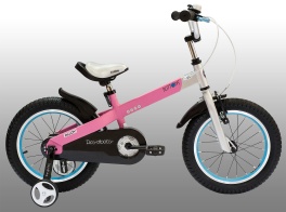 Велосипед Royal Baby Buttons Alloy 12", алюминиевая рама, Розовый